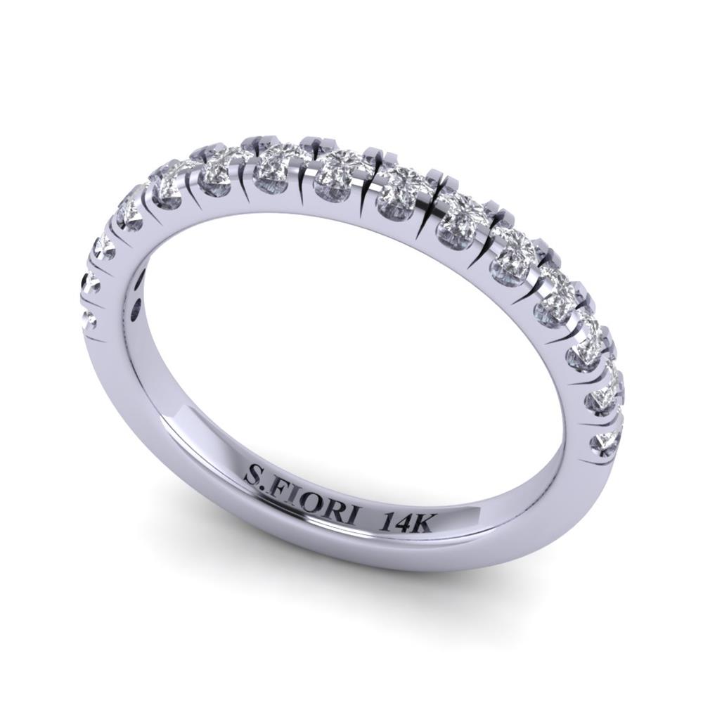 14K White Gold Lab Grown Diamond, Round cut, Ring 0.60CTW