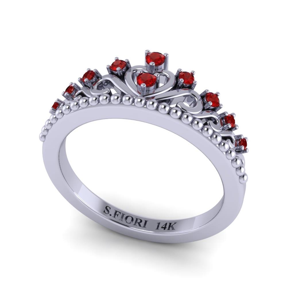 14K White Gold, Round cut, Ring 0.13